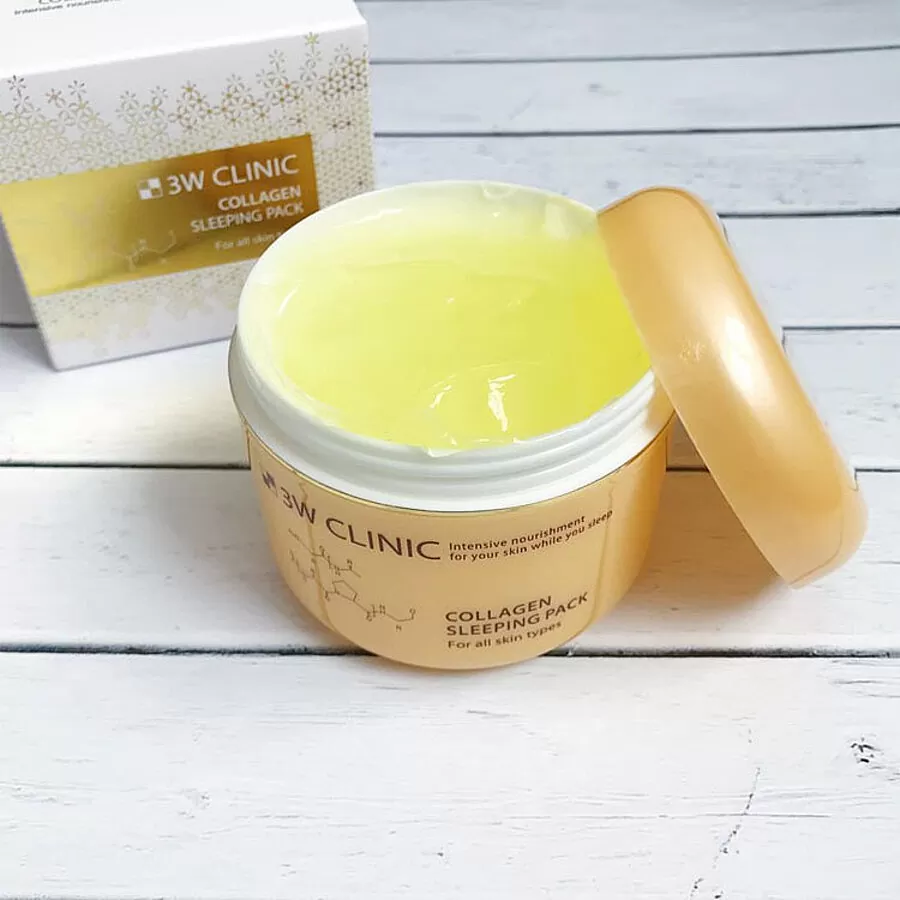 3W Clinic Collagen Sleeping Pack 100ml - Image 3