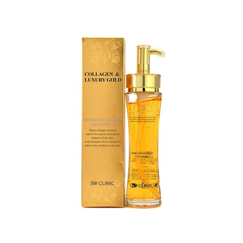 3W Clinic collagen and luxury revitalizing comfort 24K gold essence (150ml) - Image 2