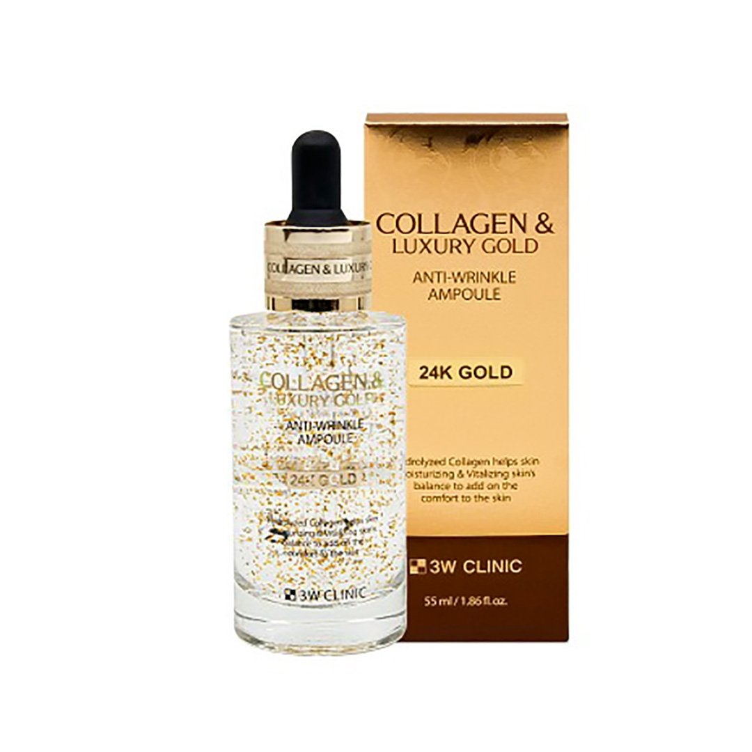 3w Clinic Collagen & Luxury 24K Gold Anti Wrinkle Ampoule 100ml