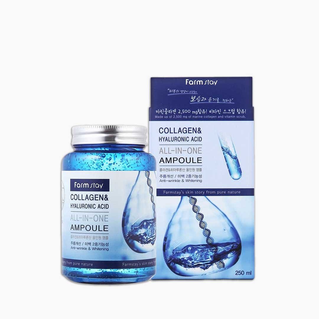 FARM STAY Collagen & Hyaluronic Acid All In One Ampoule 250ml