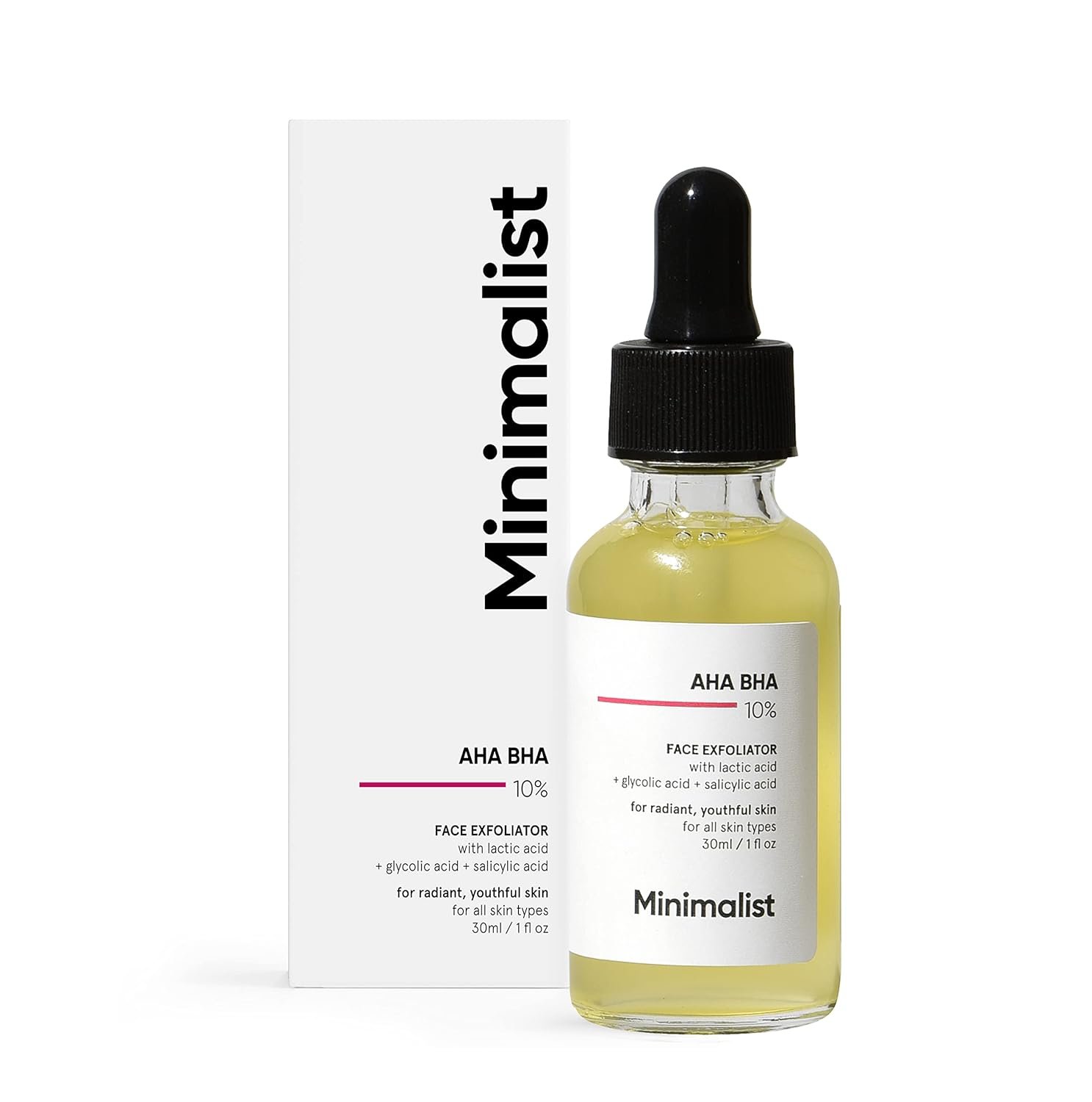 Minimmalist AHA BHA 10% Face Exfoliator